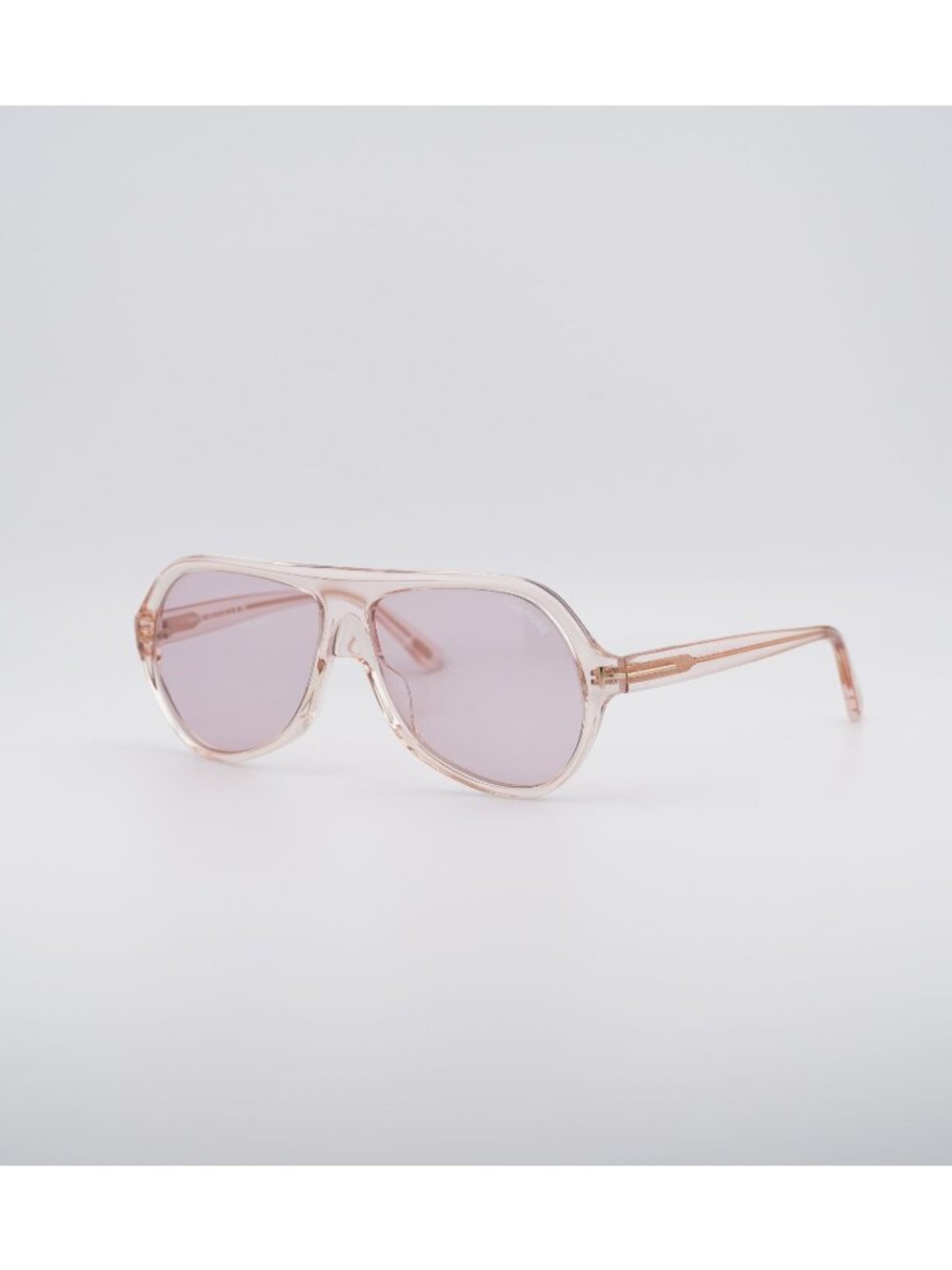 Tom Ford Thomas FT0732 72Y Sunglasses Shiny Pink Aviator Frame, Violet Lenses